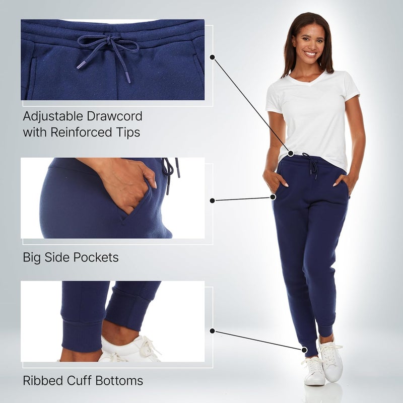 Bottom Line 3 Pack Sweatpants Women, Comfortable Womens Sweatpants, Fleece Womens Joggers (Available in Plus) - Image 4